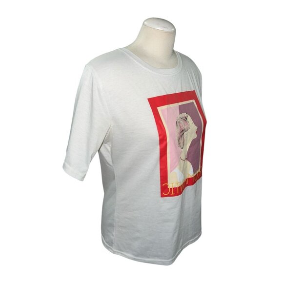 Shein Romantic Graphic White Short-Sleeve T-Shirt For Women - Size XL - Picture 8 of 8